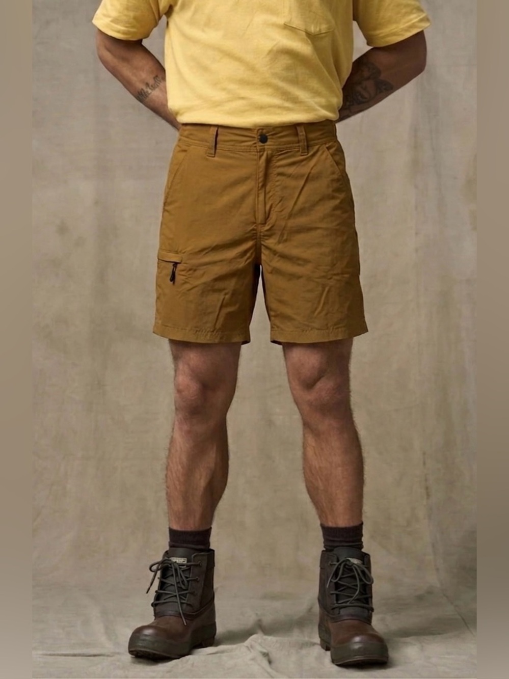 Filson Brown Nylon 7” Shorts Size Medium Hiking Fishing Outdoor Gorpcore Classic